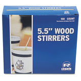 Wood Coffee Stirrers, 5 1-2" Long, Woodgrain, 10000 Stirrers-carton