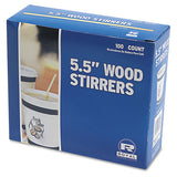 Wood Coffee Stirrers, 5 1-2" Long, Woodgrain, 10000 Stirrers-carton