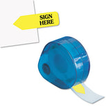 Arrow Message Page Flags In Dispenser, "sign Here", Yellow, 120 Flags-dispenser