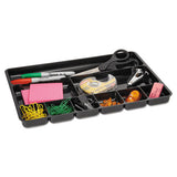 Regeneration Nine-section Drawer Organizer, Plastic, Black