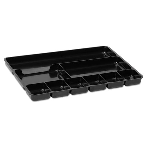 Regeneration Nine-section Drawer Organizer, Plastic, Black