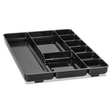 Regeneration Nine-section Drawer Organizer, Plastic, Black