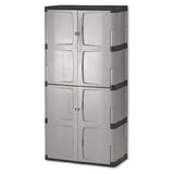 Double-door Storage Cabinet - Base-top, 36w X 18d X 72h, Gray-black