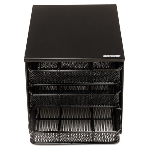 3 Drawer Hospitality Organizer, 7 Compartments, 11 1-2w X 8 1-4d X 8 1-4h, Bk