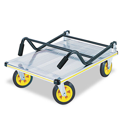 Stow-away Platform Truck, 1,000 Lb Capacity, 24 X 39 X 40, Aluminum-black