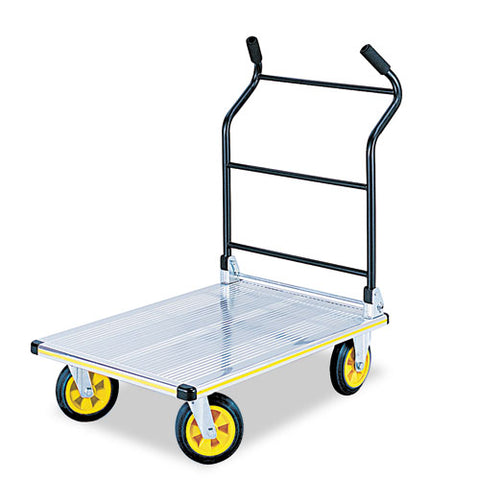 Stow-away Platform Truck, 1,000 Lb Capacity, 24 X 39 X 40, Aluminum-black