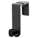 Plastic Coat Hook, 1 Hook, 1 3-4 X 5 1-4 X 4, Black