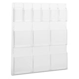 Reveal Clear Literature Displays, 12 Compartments, 30w X 2d X 34.75h, Clear