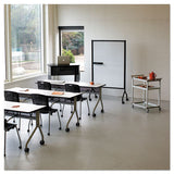 Impromptu Magnetic Whiteboard Collaboration Screen, 42w X 21.5d X 72h, Black-white