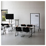 Impromptu Magnetic Whiteboard Collaboration Screen, 42w X 21.5d X 72h, Black-white