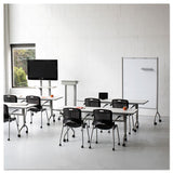 Impromptu Magnetic Whiteboard Collaboration Screen, 42w X 21.5d X 72h, Black-white