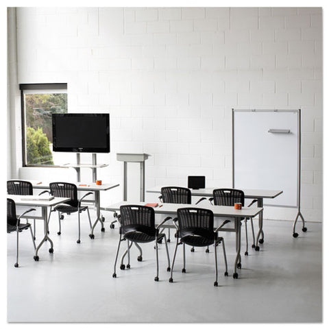 Impromptu Magnetic Whiteboard Collaboration Screen, 42w X 21.5d X 72h, Black-white