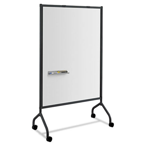 Impromptu Magnetic Whiteboard Collaboration Screen, 42w X 21.5d X 72h, Black-white