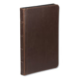 Vintage Hardback Zipper Portfolio, Vinyl, Dark Brown, 11 X 8 1-2