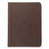 Vintage Hardback Zipper Portfolio, Vinyl, Dark Brown, 11 X 8 1-2