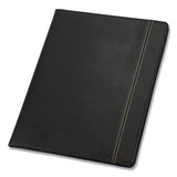 Slimline Padfolio, Leather-look-faux Reptile Trim, Writing Pad, Black