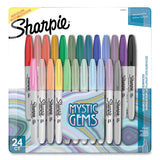 Mystic Gems Markers, Fine Bullet Tip, Assorted, 24-pack