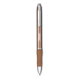 S-gel Premium Metal Barrel Gel Pen, Retractable, Medium 0.7 Mm, Black Ink, Champagne Barrel, Dozen