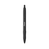 S-gel Premium Metal Barrel Gel Pen, Retractable, Medium 0.7 Mm, Black Ink, Black Barrel, 4/pack