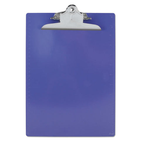 Recycled Plastic Clipboard W-ruler Edge, 1" Clip Cap, 8 1-2 X 12 Sheets, Purple