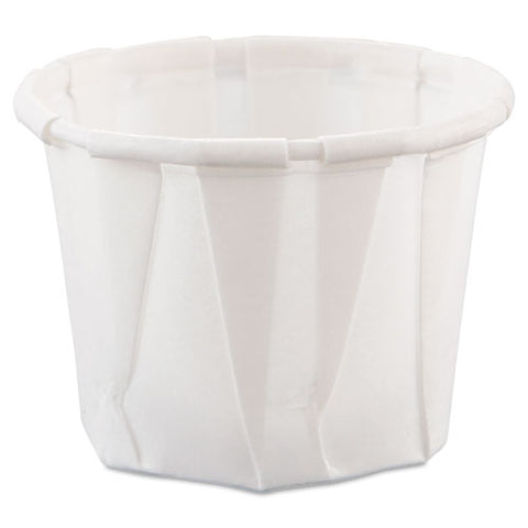 Paper Portion Cups, .75oz, White, 250-bag, 20 Bags-carton