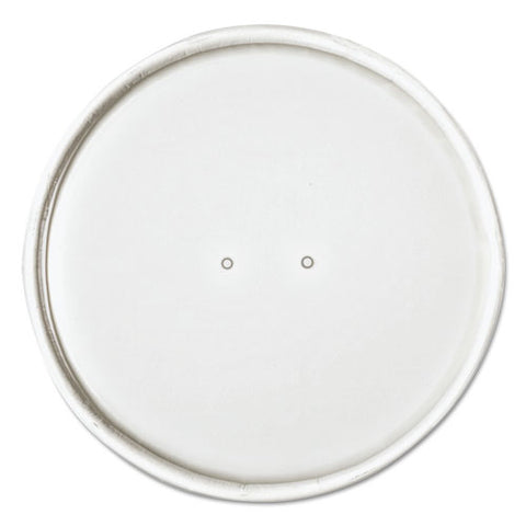 Paper Lids For 32 Oz Food Containers, Vented, 4.6" Diameter X 0.7"h, White, 25-bag, 20 Bags-carton