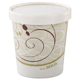 Flexstyle Double Poly Paper Container-lid Combo, 16 Oz, Symphony, 25 Combos-sleeve, 10 Sleeves-carton