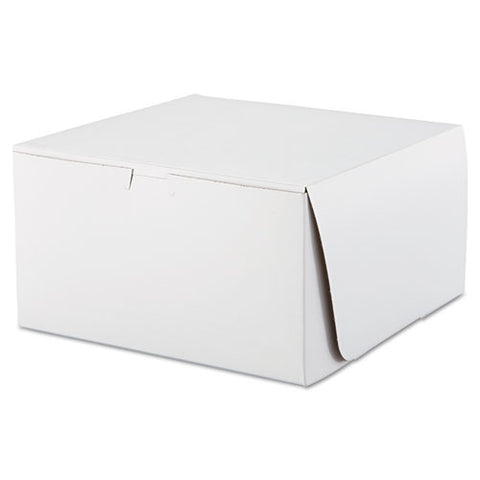 Tuck-top Bakery Boxes, 10 X 10 X 5.5, White, 100-carton