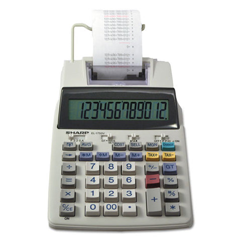 El-1750v Two-color Printing Calculator, Black-red Print, 2 Lines-sec