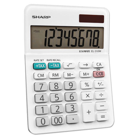 El-310wb Mini Desktop Calculator, 8-digit Lcd