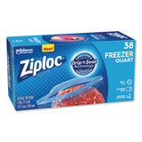 Double Zipper Freezer Bags, 1 Qt, 2.7 Mil, 6.97" X 7.7", Clear, 9-carton