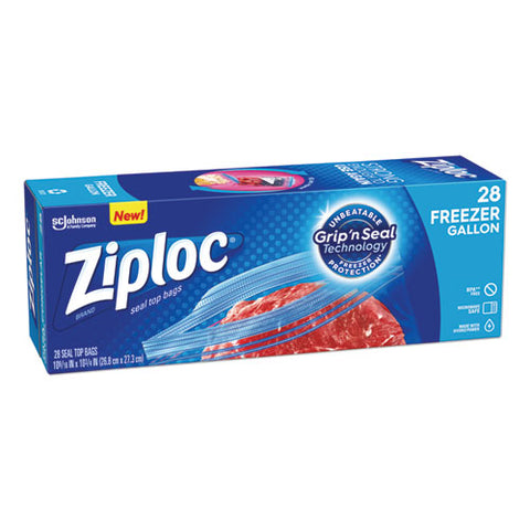 Zipper Freezer Bags, 1 Gal, 2.7 Mil, 9.6" X 12.1", Clear, 28-box, 9 Boxes-carton