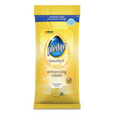 Lemon Scent Wet Wipes, Cloth, 7 X 10, White, 24-pack