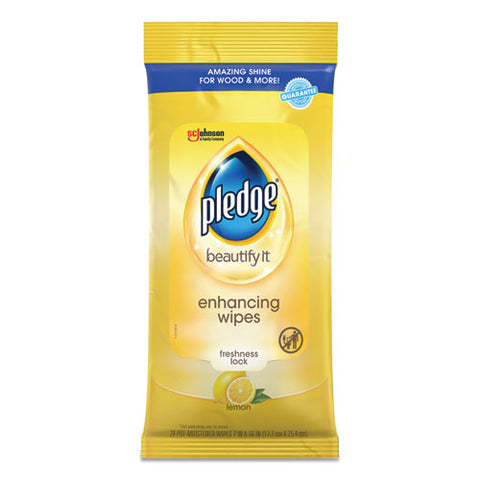 Lemon Scent Wet Wipes, Cloth, 7 X 10, White, 24-pack