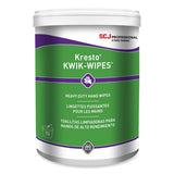 Kresto Kwik-wipes, Cloth, 1-ply, 7.9 X 5.7, Citrus, White, 70/pack, 6 Packs/carton