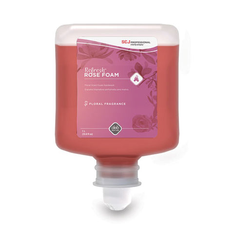 Refresh Foaming Hand Soap, Rose, 1l Refill, 6-carton