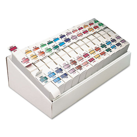 A-z Color-coded End Tab Filing Labels, A-z, 1 X 1.25, White, 500-roll, 26 Rolls-box