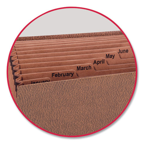 Tuff Expanding Files, 12 Sections, 1-12-cut Tab, Legal Size, Redrope