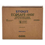 Ecosafe-6400 Bags, 48 Gal, 0.85 Mil, 42" X 48", Green, 40-box