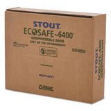 Ecosafe-6400 Bags, 48 Gal, 0.85 Mil, 42" X 48", Green, 40-box