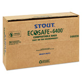 Ecosafe-6400 Bags, 64 Gal, 0.85 Mil, 48" X 60", Green, 30-box