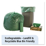 Controlled Life-cycle Plastic Trash Bags, 33 Gal, 1.1 Mil, 33" X 40", Green, 40-box