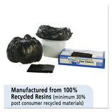 Total Recycled Content Plastic Trash Bags, 10 Gal, 1 Mil, 24" X 24", Brown-black, 250-carton