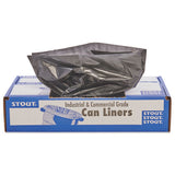 Total Recycled Content Plastic Trash Bags, 10 Gal, 1 Mil, 24" X 24", Brown-black, 250-carton