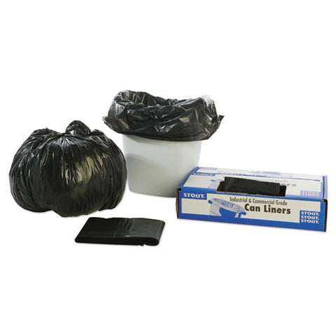 Total Recycled Content Plastic Trash Bags, 10 Gal, 1 Mil, 24" X 24", Brown-black, 250-carton