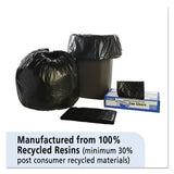 Total Recycled Content Plastic Trash Bags, 30 Gal, 1.3 Mil, 30" X 39", Brown-black, 100-carton