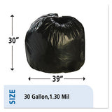 Total Recycled Content Plastic Trash Bags, 30 Gal, 1.3 Mil, 30" X 39", Brown-black, 100-carton