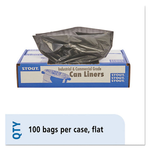 Total Recycled Content Plastic Trash Bags, 30 Gal, 1.3 Mil, 30" X 39", Brown-black, 100-carton