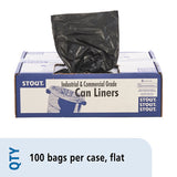 Total Recycled Content Plastic Trash Bags, 60 Gal, 1.5 Mil, 36" X 58", Brown-black, 100-carton