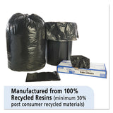 Total Recycled Content Plastic Trash Bags, 60 Gal, 1.5 Mil, 38" X 60", Brown-black, 100-carton